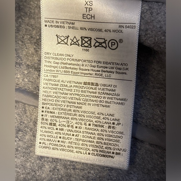 BANANA REPUBLIC Gray Cocoon Zip Jacket Size XS - Picture 8 of 10